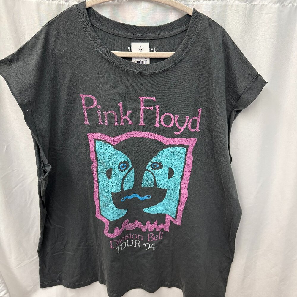 Pink Floyd Division Bell Graphic Muscle Tee NWT Women’s 2X Gray